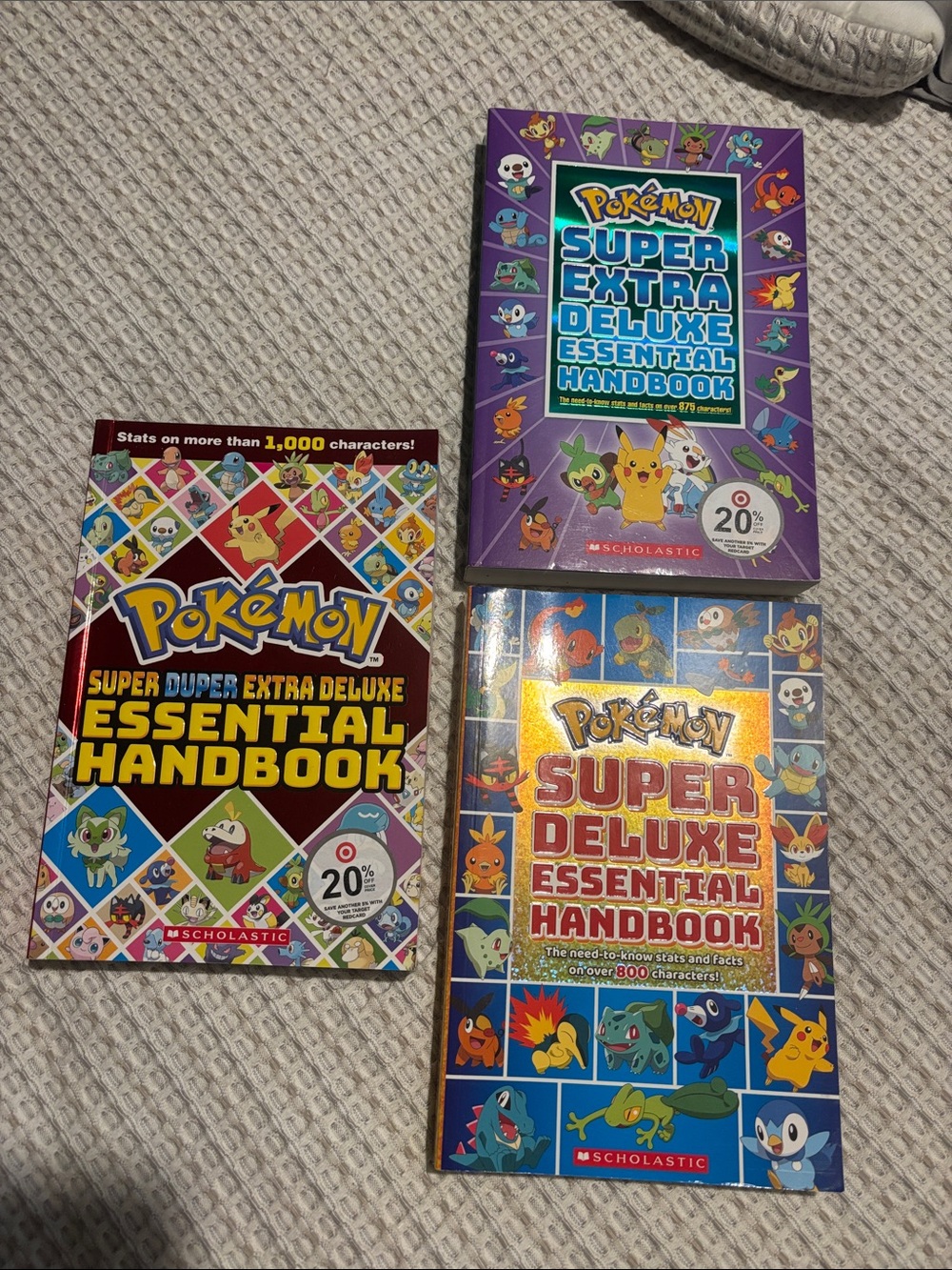 Set of 3 Pokémon handbooks